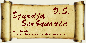 Đurđa Šerbanović vizit kartica